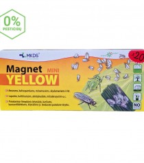 MINI Magnet yellow (24X10 cm) – baltasparnių, amarų, blakučių gaudyklės, 20 vnt